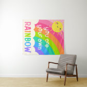 Je bent je eigen regenboog wandkleed (In Situ (horizontaal))