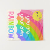 Je bent je eigen regenboog wandkleed (Voorkant (horizontaal))