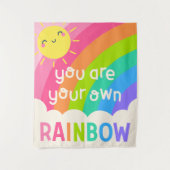 Je bent je eigen regenboog wandkleed (Voorkant)