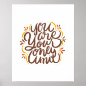 Je bent je enige limit hand belezen poster (Voorkant)