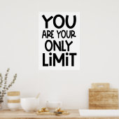 Je bent je enige Motivatie prijsopgave, wit Poster (Keuken)