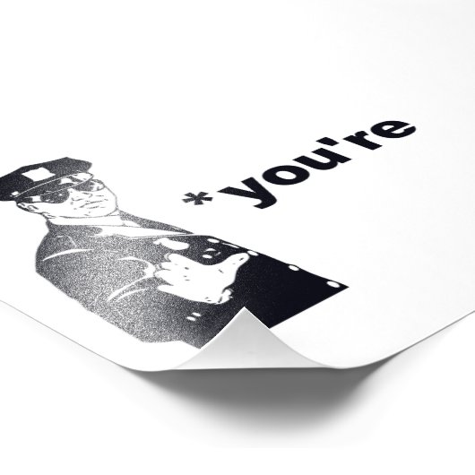 Je bent je Grammatische politie Foto Afdruk (Hoek)