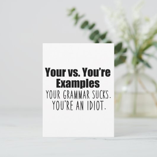 Je bent je vs. briefkaart (Staand voorkant)