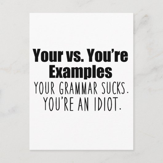 Je bent je vs. briefkaart (Voorkant)