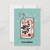 Je bent Juice Too Cool Classroom Valentijn Kaart (Voorkant)