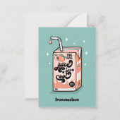 Je bent Juice Too Cool Classroom Valentijn Kaart Notitiekaartje (Voorkant)