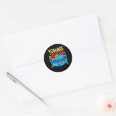 Je bent kaak-sommige Geweldige Schattigee haai Val Ronde Sticker (Envelop)