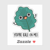 Je bent Kale-in-me Funny Veggie Kale Pun Sticker (Vel)