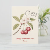 Je bent kersenlief grappig Valentijnsdag Feestdagenkaart (Staand voorkant)