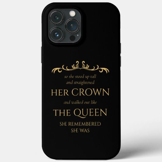Je bent koningin Elegant Modern Typografie Black G Case-Mate iPhone Case (Achterkant)
