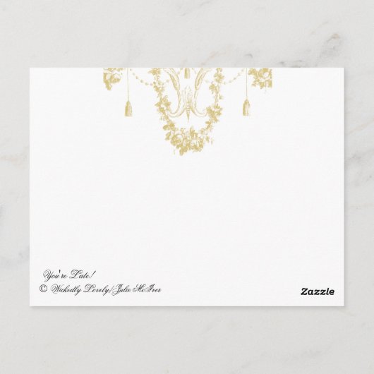 Je bent laat briefkaart (Achterkant)