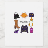 Je Bent Lastig Te Kopen Voor Whimsigoth Esthetisch Wijn Etiket (Enkel label)