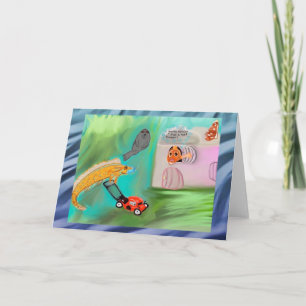 Je bent lawaaieriger dan een bladerblazer kaart