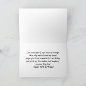 Je bent (leeftijd toevoegen) hè? Birthday Kaart (Binnen)