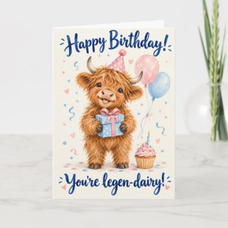 Je bent Legen-Dairy! Verjaardagskaart met cute Sch Kaart