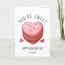 Je Bent Lief Gelukkige Valentijnsdag Macarons Koek Feestdagen Kaart