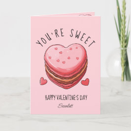 Je bent lief Happy Valentijnsdag Macarons Koekje Feestdagen Kaart