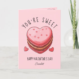 Je bent lief Happy Valentijnsdag Macarons Koekje Feestdagen Kaart
