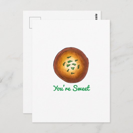 Je bent lief Indiase Mithai Sweets Malpua Pannenko Briefkaart (Voorkant / Achterkant)