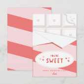 Je bent lief klaslokaal Valentijnsdag kaart wit (Voorkant / Achterkant)