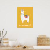 Je bent Llamazing Colorful Llama Poster (Keuken)