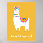 Je bent Llamazing Colorful Llama Poster (Voorkant)