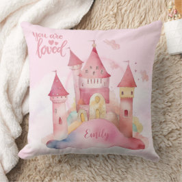 Je bent Loved Palace op de Pink Cloud Burp Cloth Kussen
