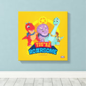 Je bent luidruchtig | Dino Ranch Canvas Afdruk (Insitu (Houten vloer))