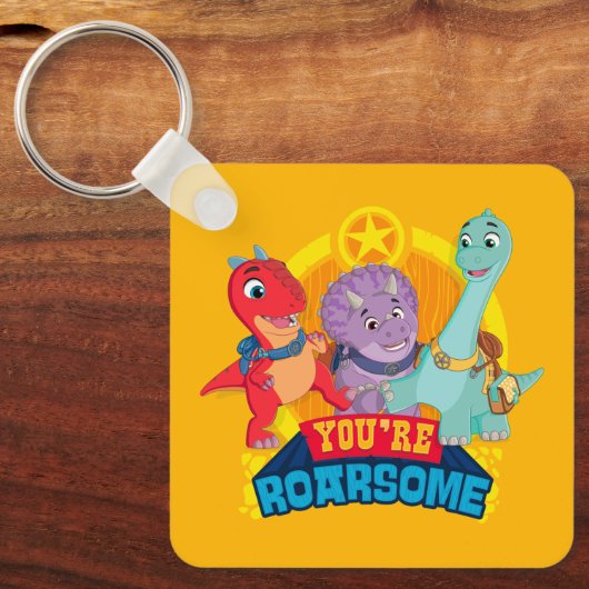 Je bent luidruchtig | Dino Ranch Sleutelhanger (Voorkant)