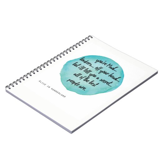 Je bent Mad Bonkers, Alice in Wonderland notebook Notitieboek (Linkerzijde)