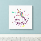 Je bent magisch canvas afdruk (Insitu (Houten vloer))