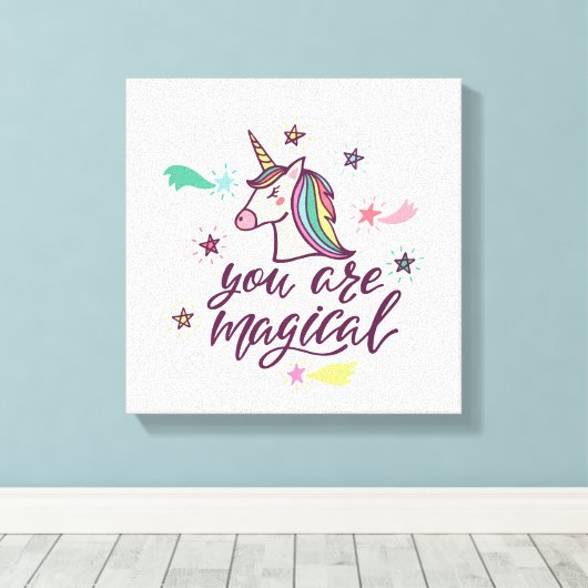 Je bent magisch canvas afdruk (Insitu (Houten vloer))