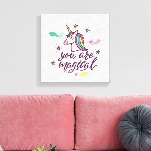 Je bent magisch canvas afdruk (Insitu (Woonkamer))