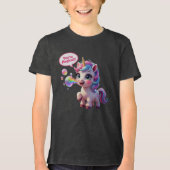 Je bent magisch! eenhoorn Tri-Blend shirt (Voorkant)