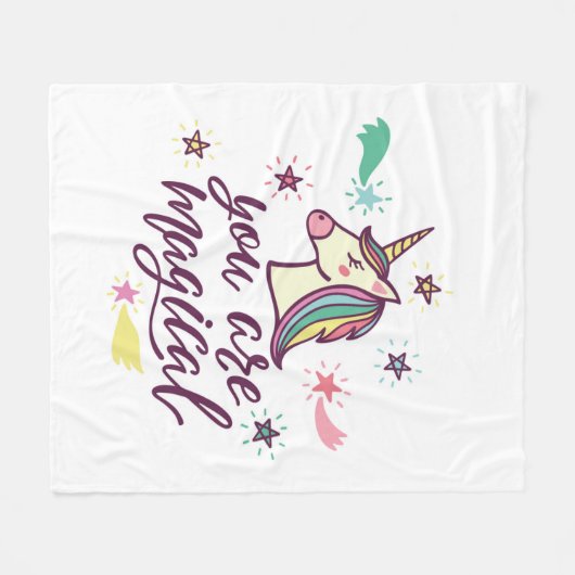 Je bent magisch fleece deken (Voorkant (Horizontaal))