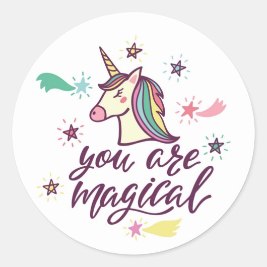 Je bent magisch ronde sticker (Voorkant)