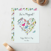 Je bent Magisch, Schattige Eenhoorn Kinderen Valen Notitiekaartje (Voorkant / Achterkant in situ)