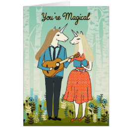 Je bent Magisch - Unicorns in Love Card