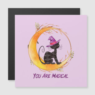 Je bent magisch - Witch Black Cat op halve maan