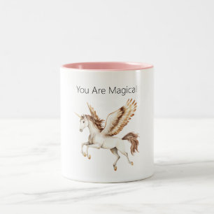 Je Bent Magische Pegasus Eenhoorn Tweekleurige Koffiemok