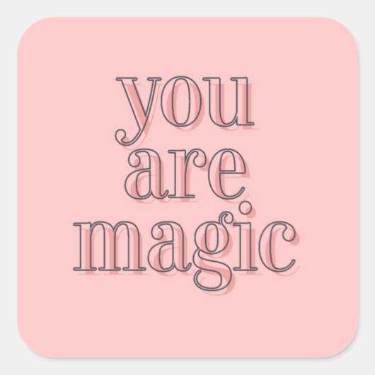 Je bent magische Sticker weven van vezelkunsten (Voorkant)