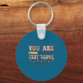 Je Bent Meer Dan Een Testscore Docent Testdag Moti Sleutelhanger (Voorkant)