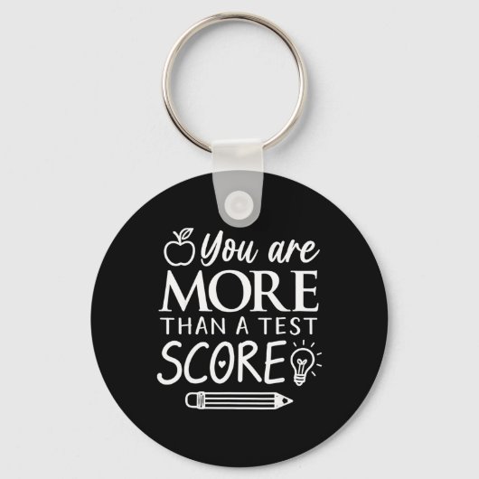 Je Bent Meer Dan Een Testscore Kinderen Testdag Le Sleutelhanger (Voorkant)