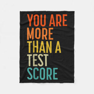 Je Bent Meer Dan Een Testscore Vintage Leraar Tes Fleece Deken