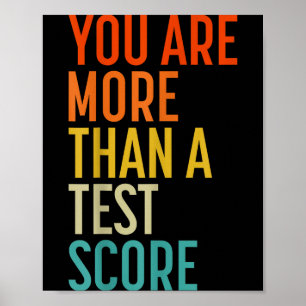 Je Bent Meer Dan Een Testscore Vintage Leraar Tes Poster