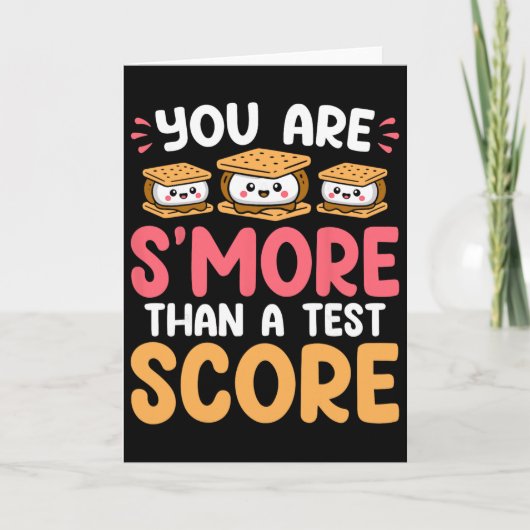 Je Bent Meer Dan Een Toets Score - Grappige Testda Kaart (Voorkant)