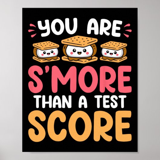 Je Bent Meer Dan Een Toets Score - Grappige Testda Poster (Voorkant)