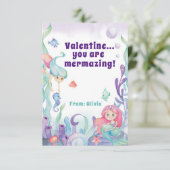 Je bent Mermazing Classroom Valentijnsdag Bedankkaart (Staand voorkant)