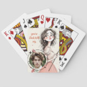 Je bent met mij aan het stommelen pokerkaarten (Achterkant)