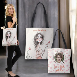 Je bent met mij aan het stommelen tote bag